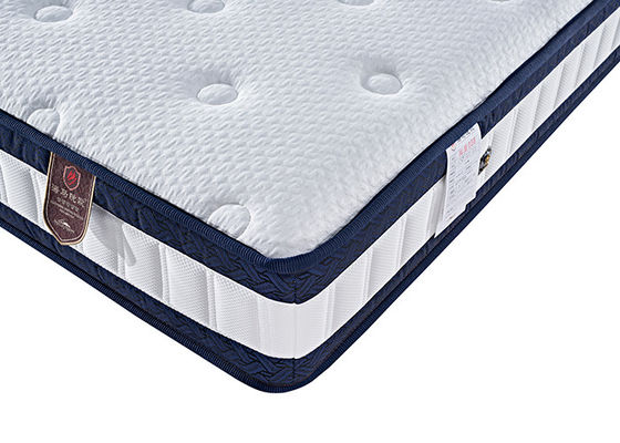 Anti acarides de tissu en soie de mousse de mémoire résilience hybride froide de sommier de basse