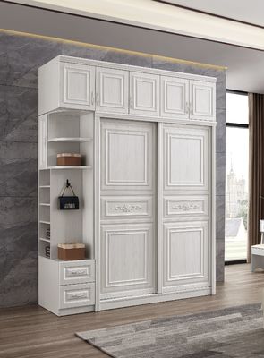 Garde-robe en bois blanche écologique avec la taille lavable 20cm de porte coulissante