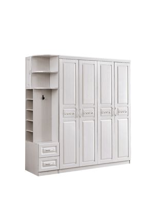 Garde-robe en bois blanche antipoussière d'Armoire