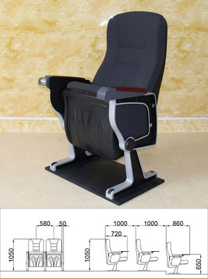 Cinéma à haute densité noir Hall Chairs Adjustable Moistureproof Antistatic de théâtre