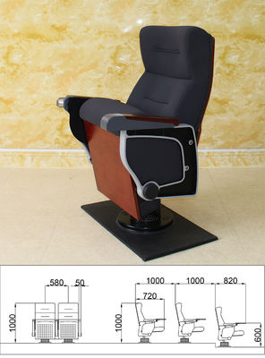 L'unité centrale noire antidéflagrante de Hall Chairs With de cinéma de théâtre écument haute densité pliante