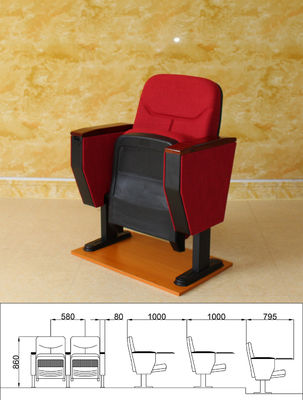 Chaise antidéflagrante de cinéma avec le support de tasse