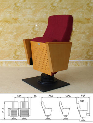 Chaises rouges antistatiques de salle de cinéma de Multiscene, support de tasse se pliant de chaise de cinéma