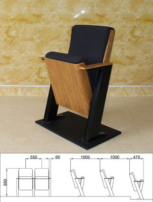 Le cinéma de pliage de salle de cinéma du noir ISO9001 pose démontable hypoallergénique de chaises