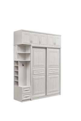 Garde-robe en bois blanche écologique avec la taille lavable 20cm de porte coulissante