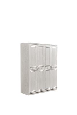 Garde-robe en bois blanche universelle démontable avec l'anti déformation quatre-portes
