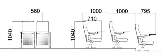 Salle de cinéma d'allocation des places de stade de Multiscene, sièges se pliants antipoussière lavables de théâtre