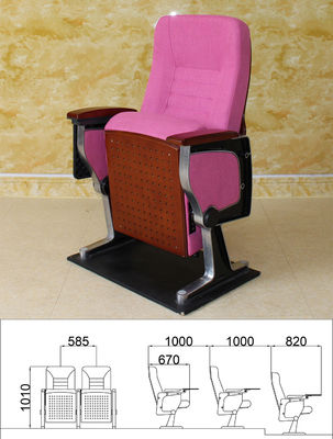 Assistance antistatique ignifuge de chaise d'amphithéâtre de théâtre de film posant l'anti effacement