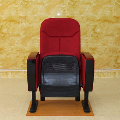Le cinéma rouge empilable pliable Hall Chairs With High Density a moulé la mousse
