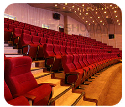 Dureté pliante de Hall Chairs Anti Electrostatic Medium de cinéma de 2 Seater