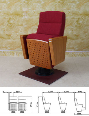 Chaise se pliante de salle de cinéma avec le support de tasse, chaises ignifuges d'amphithéâtre du poids 20kg